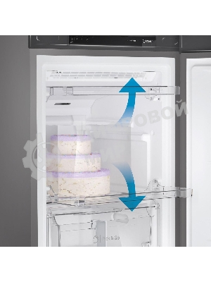 Морозильная камера Indesit DFZ 4150 G, серебристый, 204л, 6 ящиков