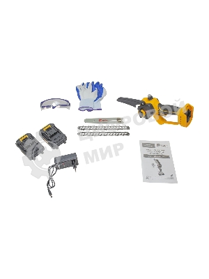 Мини-пила цепная аккумуляторная EDON ANS-21/6BL желтый/черный 25165