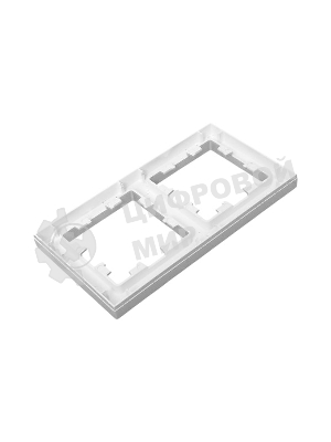 Рамка 2-местная Эпика EKF UP1-FPA-02 алюминий, пластик