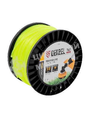 Леска для триммера Denzel звезда, 3,0мм х 166м, на DIN катушке FLEX CORD