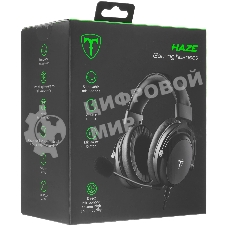 Гарнитура игровая T-LINE Haze, провод 2м, черный (64760)