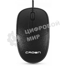 Мышь проводная Crown CMM-128 черный, 1000 dpi, USB, кнопки - 2