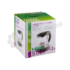 Чайник электрический Homestar HS-1053 1.2 л, стекло/пластик, черный