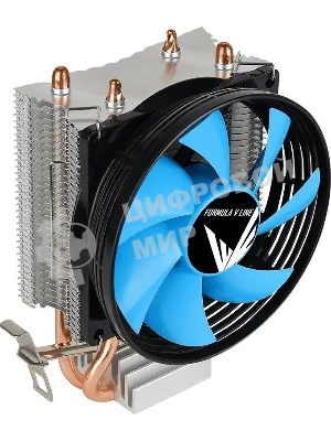 Кулер Aerocool Formula Verkho 2 серебристый/синий 90мм алюминий+медь 2000rpm 25db 4-pin 110W 142мм