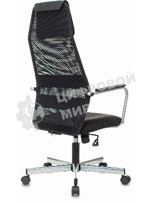 Кресло Бюрократ KB-5M TW-01 3C11 черный, сетка/ткань, 120 кг, механизм качания, с подголовником
