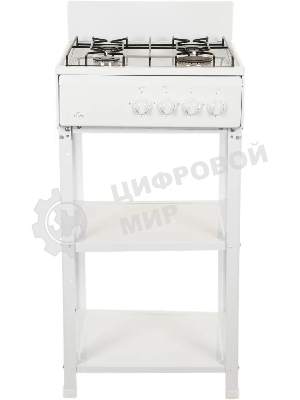 Плита газовая Flama AVG 1407 W белый, конфорок 4 газовых, духовка отсутствует, 50 см x 85 см x 57 см