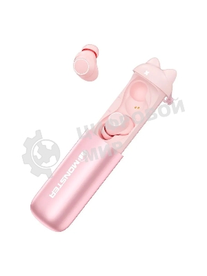 Наушники TWS MONSTER Melody розовый, внутриканальные, Bluetooth, до 5 ч