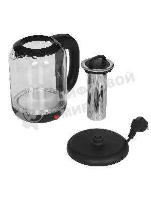 Чайник электрический BQ KT1701G черный, 2200 Вт, 1.7 л