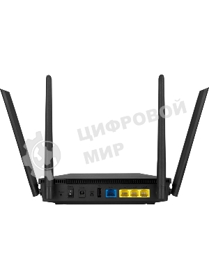 Роутер ASUS RT-AX53U 802.11b/g/n/ac/ax, до 574 + 1201 Mbps, 2,4 + 5 гГц, 4 антенны, USB