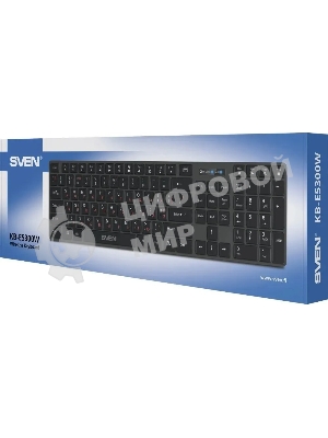 Клавиатура SVEN KB-E5300W беспроводная, радиоканал, чёрный