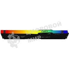 Оперативная память Kingston Fury Beast, DDR5, 16Gb (1x16GB), 6000MHz, CL36, DIMM, с радиатором, RGB, черный
