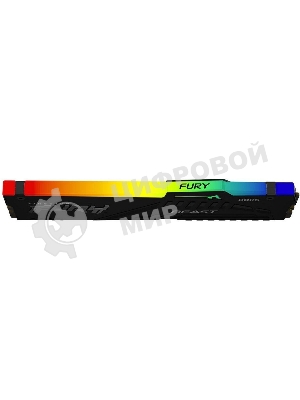 Оперативная память Kingston Fury Beast, DDR5, 16Gb (1x16GB), 6000MHz, CL36, DIMM, с радиатором, RGB, черный