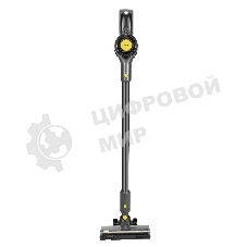 Пылесос вертикальный Centek CT-2573 черный/желтый, питание от аккумулятора, 215 Вт, уборка сухая, пылесборник 0.8 л, работа от АКБ max 45 мин