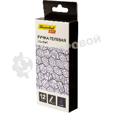 Набор ручек гелевых автоматическая Silwerhof Daily NG Standart, d=0.5мм, синие чернила, коробка картонная (12шт), линия 0.3мм