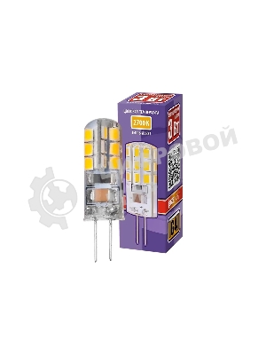 Лампа светодиодная JazzWay PLED-G4 3Вт капсульная 2700К теплый белый G4 200лм 220-230В