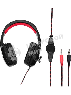 Гарнитура Oklick HS-L320G Phoenix чёрный, проводная, 3.5 мм