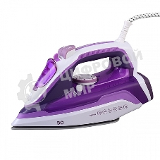 Утюг BQ SI1002 белый/фиолетовый, 2600 Вт, 30 г/мин, 140 г/мин, 320 мл