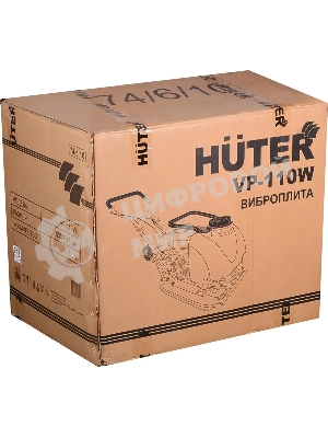 Виброплита бензиновая Huter VP-110W 13.3 л, 4780 Вт 6.5 л.с., 25 кН, подошва 580х500 мм, 1150 м²/ч, 105 дБ