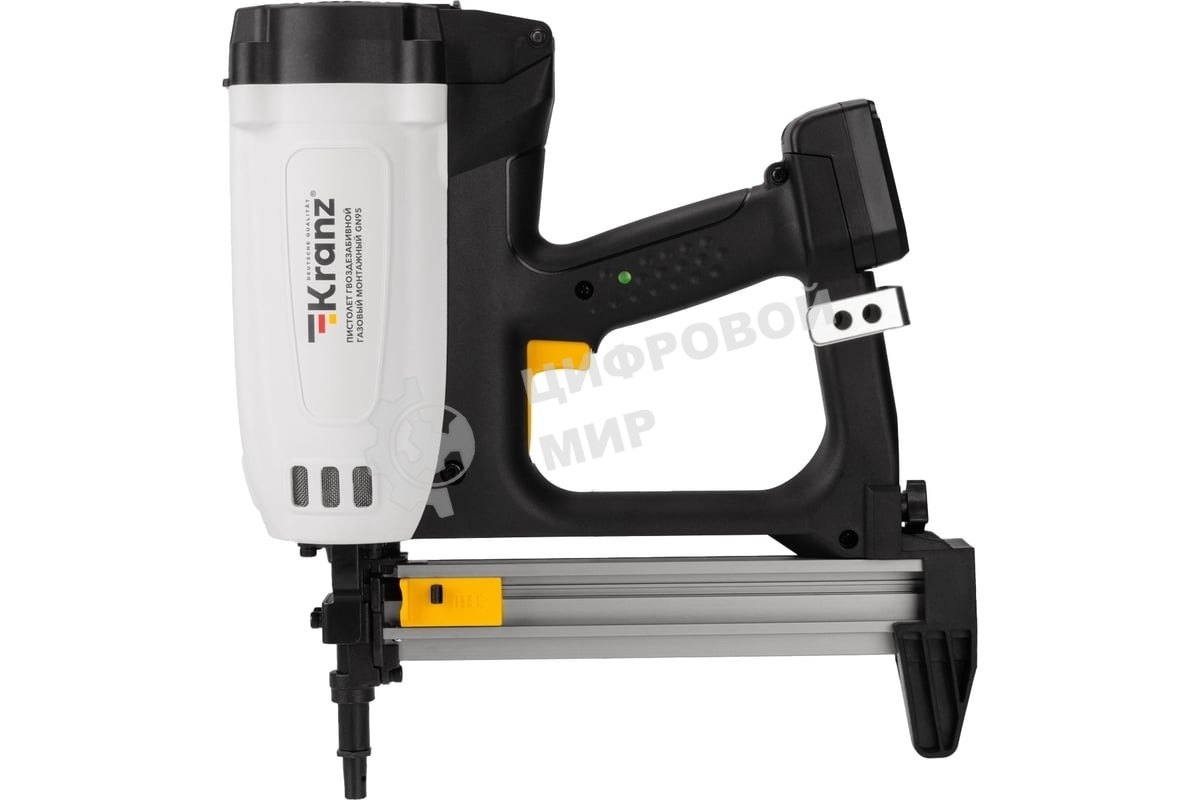 Пистолет гвоздезабивной газовый монтажный Kranz GN95, 95Дж, длина гвоздей 15-40мм, диаметр 2,7-3мм