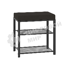 Банкетка ЗМИ Торонто 13S каркас графит, сиденье серый БТ13СГрС