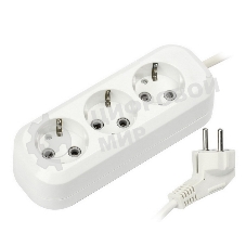 Удлинитель Smartbuy (SBE-16-3-1.5-Z) 3 гнз х 1,5 м (16А/3.5 кВт, ПВС 3х1.0)