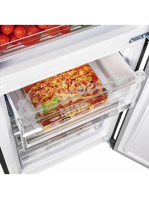 Холодильник Maunfeld MFF185SFSB черный мат. двухкамерный 211/104л морозилка снизу