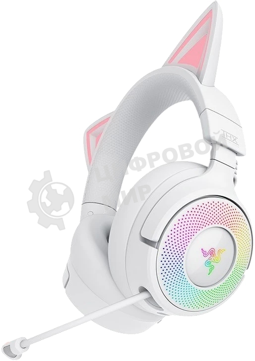 Гарнитура Razer Kraken Kitty V3 Pro белый, беспроводная, bluetooth, до 70 ч, подсветка