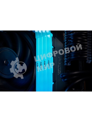 Оперативная память Kingston Fury Renegade, DDR4, 16GB (1x16GB), 3200MHz, CL16, DIMM, с радиатором, RGB, серебристый/черный