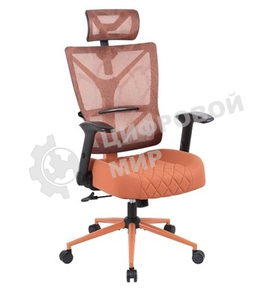 Кресло Chairman CH566 оранжевый, экокожа, 120 кг