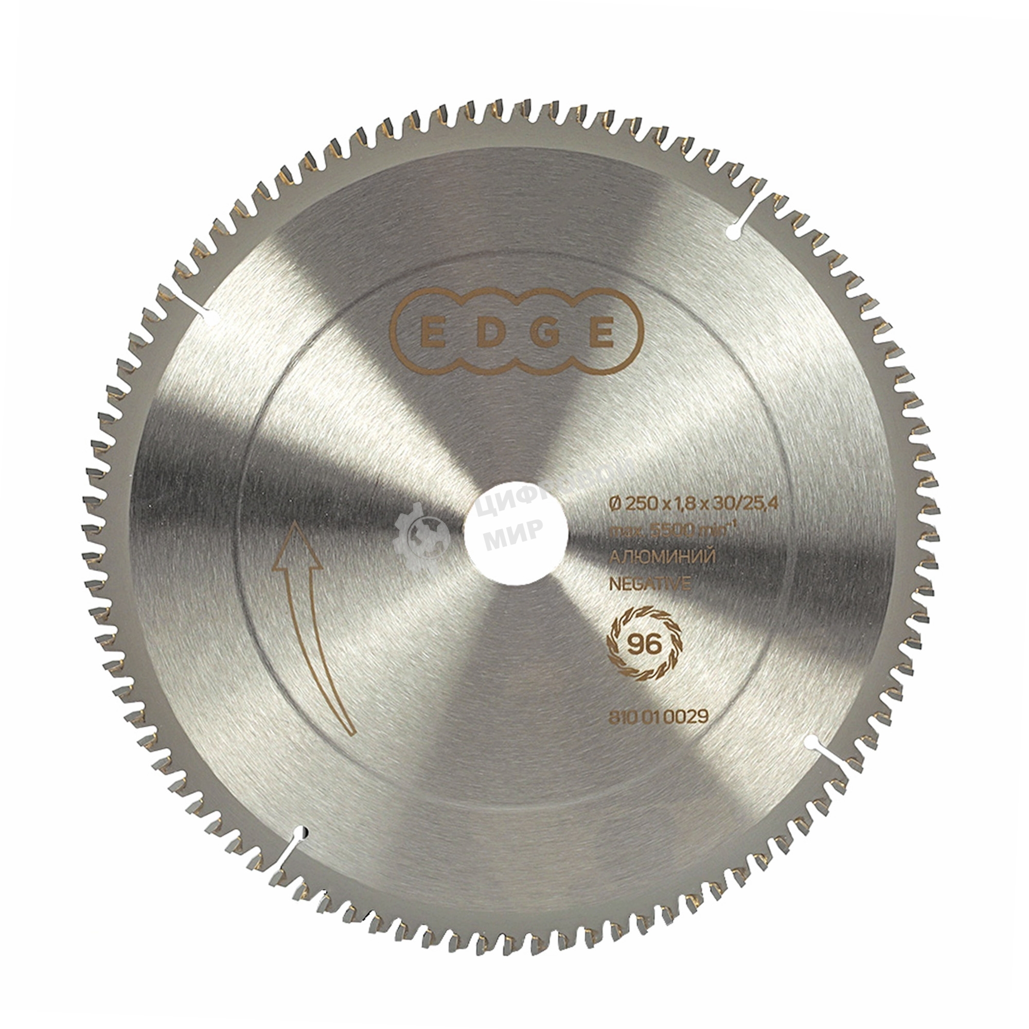 Диск EDGE by PATRIOT пильный по алюминию 250х96х30/25,4 negative