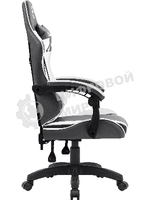 Кресло Defender Fortune серый, экокожа, 120 кг