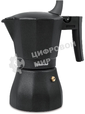 Кофеварка гейзерная Rondell Kafferro RDA-994, 0.45 л, алюминий, черный