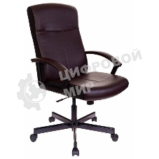 Кресло Бюрократ DOMINUS-BR коричневый/черный, экокожа