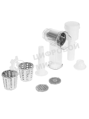 Мясорубка электрическая RENOVA MG200-R1WL белый, 2000 Вт, 2.0 кг/мин, реверс, защита от перегрузки, металлический лоток, насадки - 8