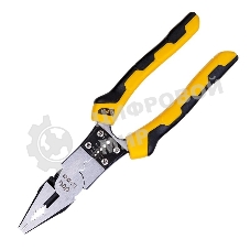 Комбинированные плоскогубцы многофункциональные Deli DL100008 215мм, (скручивание/зажим/резка/зачистка/обжим), сталь Cr-V, двухкомпонентная рукоять