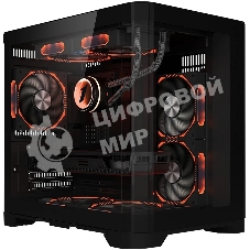 Компьютерный корпус 1STPLAYER UVIEW UV5 Black/mATX/UV5-BK