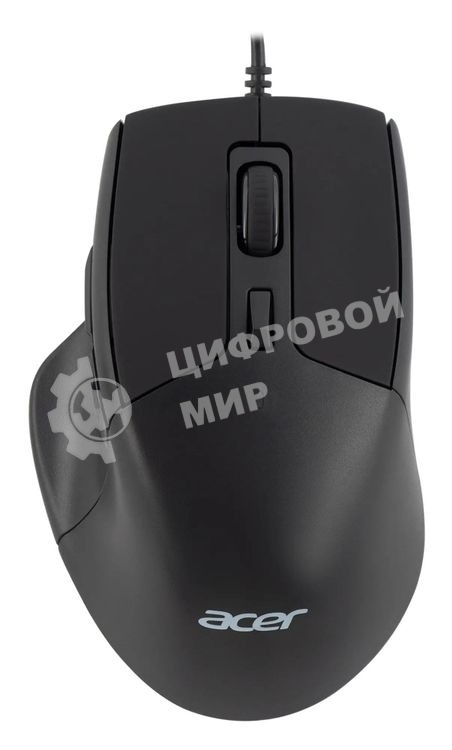Мышь проводная Acer OMW130 черный, 3600 dpi, USB, кнопки - 6