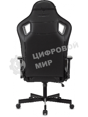 Кресло Knight Gladiator черный, экокожа, 120 кг, механизм качания