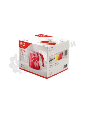 Чайник электрический BQ KT1713P Red. Мощность:2200 Вт, Объем 1,7л, LED подсветка