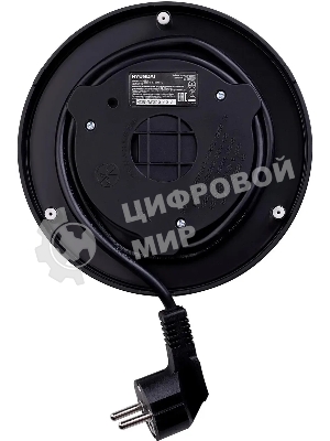 Чайник электрический Hyundai HYK-G7700 2.5 л, 2200 Вт, кремовый/черный корпус: стекло
