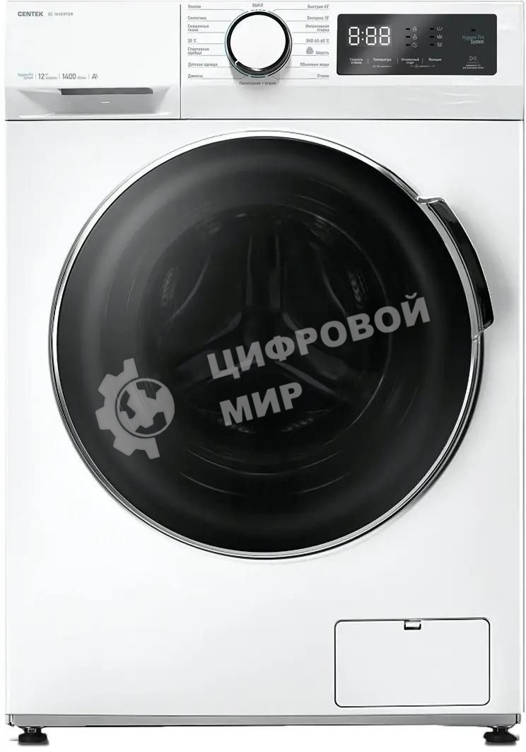 Стиральная машина Centek CT-1925 белый, загрузка фронтальная 12 кг, 1400 об/мин, класс: A+++