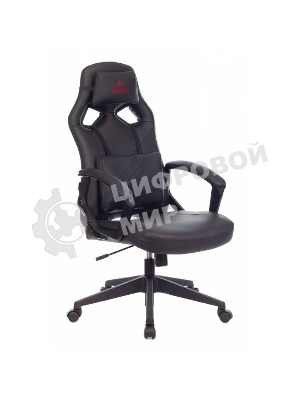 Кресло Zombie DRIVER черный, экокожа, 120 кг, механизм качания