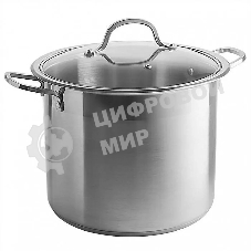 Кастрюля WEBBER BE-128-10L 10 л, 24 см, нержавеющая сталь, с крышкой