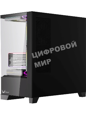 Компьютерный корпус AeroCool/Formula Crystal Z1M Plus FR черный без БП mATX 5x120мм 2xUSB 3.0 1xUSB3.1 audio bott PSU