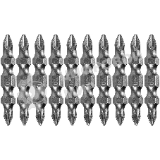 Набор бит Denzel двухстор., PH2-PH1х45 мм, сталь S2, 10 шт.