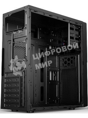 Компьютерный корпус CBR PCC-ATX-E188-WPSU ATX Miditower E188, без БП, 1*USB 3.0, 2*USB 2.0, HD Audio+Mic, черный