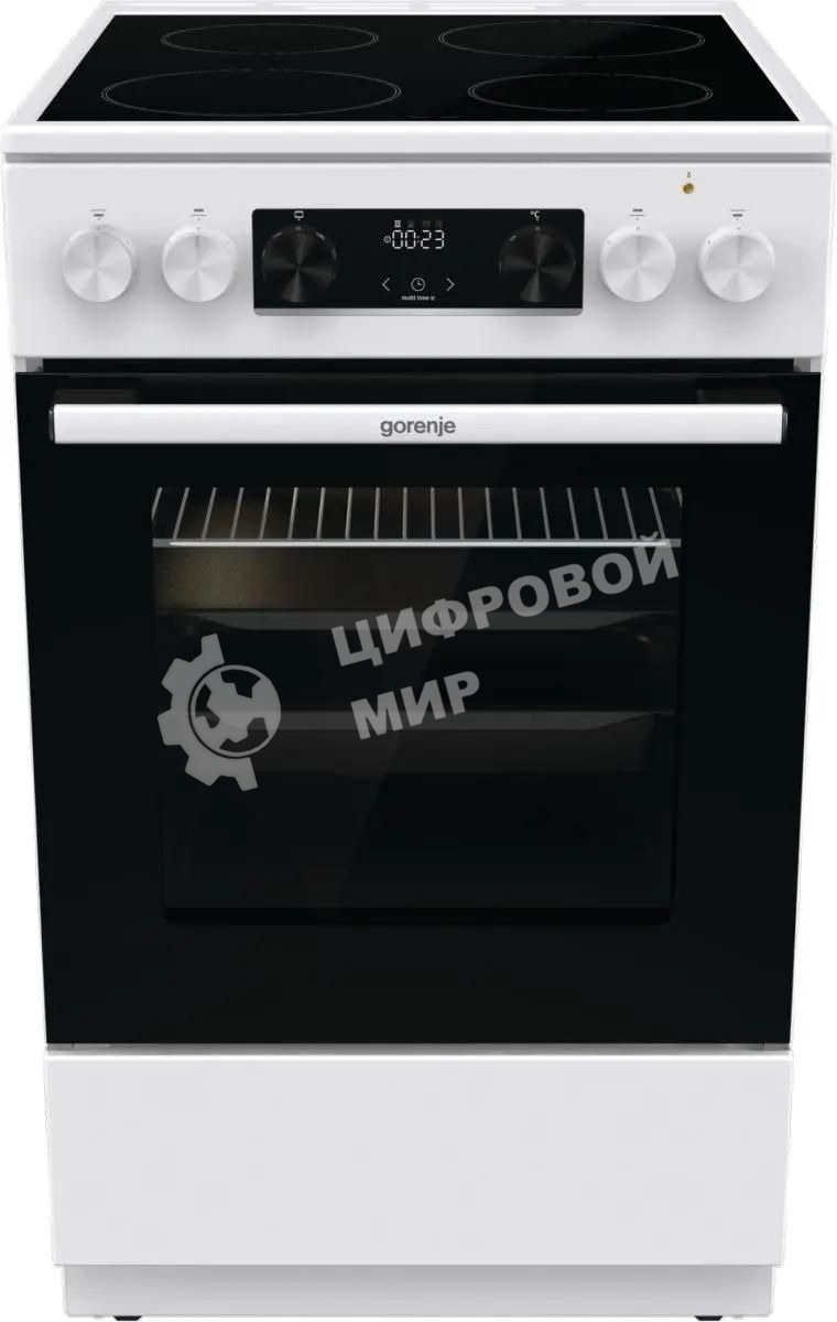 Плита электрическая Gorenje GEC5C42WG белый, конфорок 4 электрических, духовка 70 л, 50 см x 85 см x 59.4 см (без крышки)