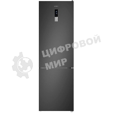 Холодильник Maunfeld MFF200NFSBE черная сталь, двухкамерный, 271/106 л, морозилка снизу, Total No Frost