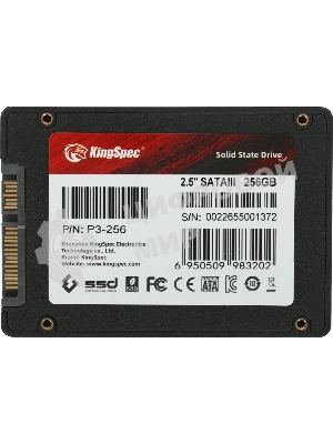 Накопитель SSD KingSpec P3-256, 256Gb, SATA, 2.5