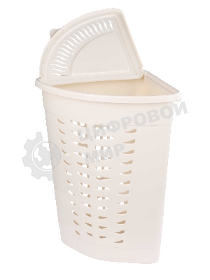Корзина для белья Альтернатива М1364 угловая, 45 л, слоновая кость